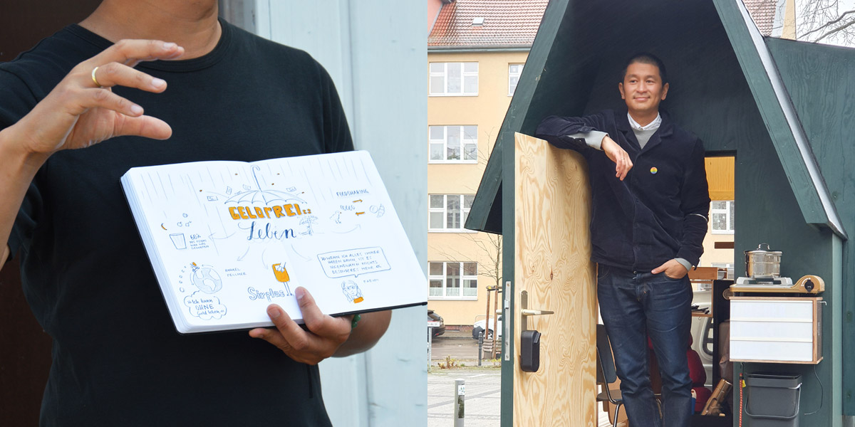 Sommerakademie - Kurs Graphic Recording - Van Bo Le-Mentzel, Tiny House und geldfrei leben